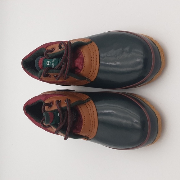 Vintage Etienne Agner ankle snow rain boots leather rubber Lace-up women 7 y2k - Picture 3 of 11